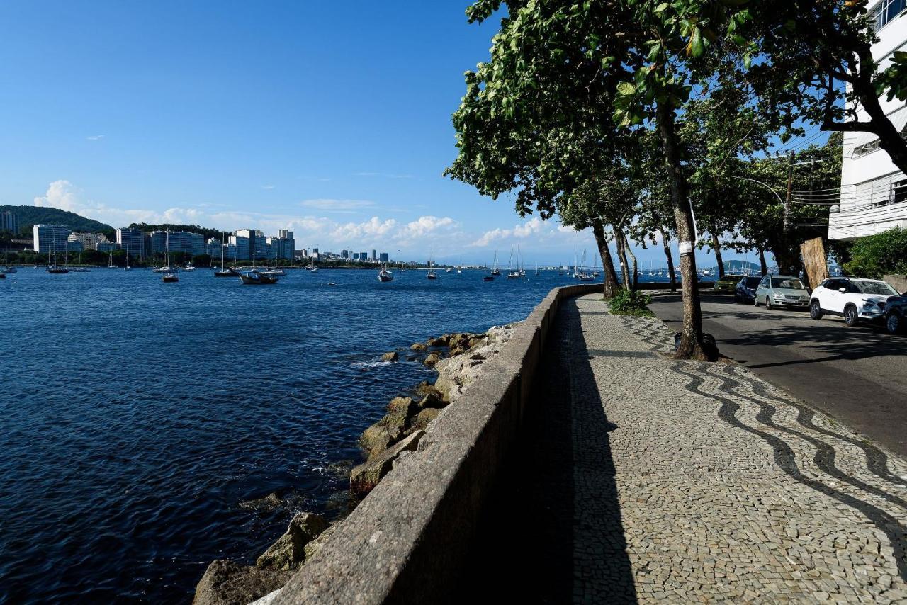 2 Quartos Na Urca Com Vista Para Baia De Guanabara A 700M Pao De Acucar Com Cozinha Completa E Wi-Fi - Bares, Restaurantes E Comercio Local A Poucos Metros Rio de Janeiro Buitenkant foto
